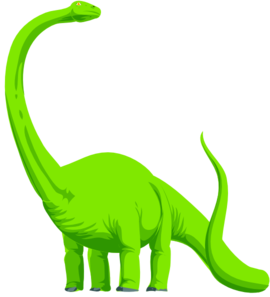 Green Colored Dinosaur Clip Art